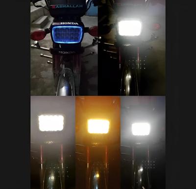 Premium HJG LED Headlight for Bikes (White & Yellow)