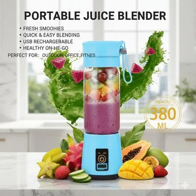 Portable USB Rechargeable Juice Blender (Blue)