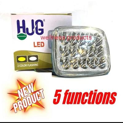 Premium HJG LED Headlight for Bikes (White & Yellow)
