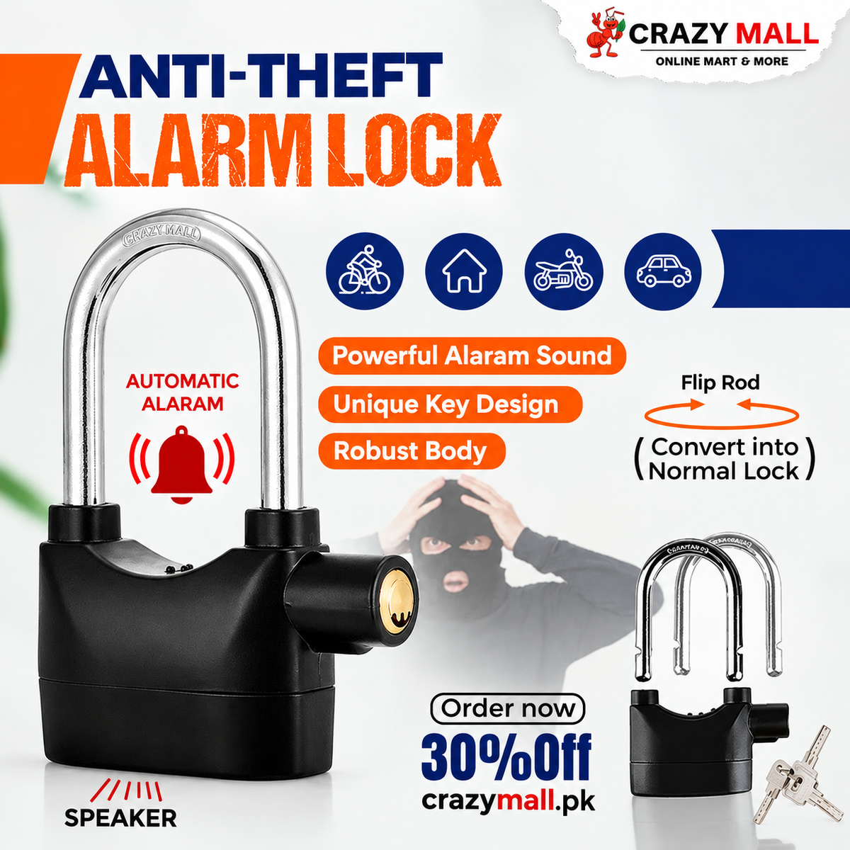 Anti Theft Alarm Lock - Imagem 1