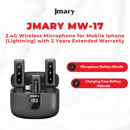 Jmary MW-17 2.4G Wireless Microphone for Mobile