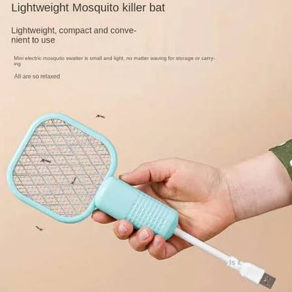 Mini USB Electric Mosquito Racket, Rechargeable Summer Fly Swatter
