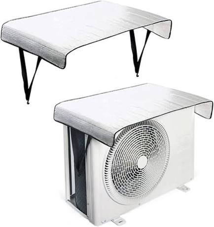 AC Outdoor Unit Protector Aluminium Cover With Straps