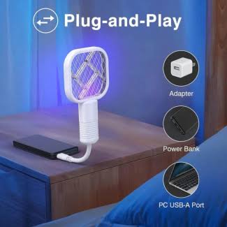 Mini USB Electric Mosquito Racket, Rechargeable Summer Fly Swatter