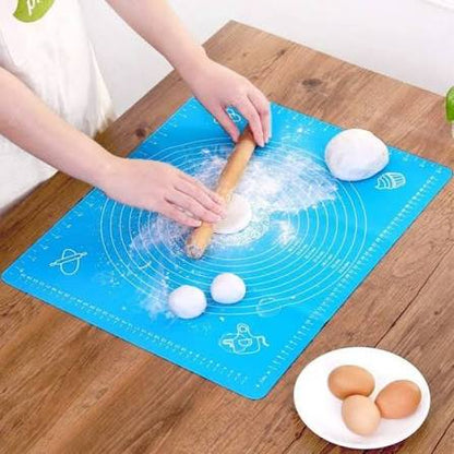 Non-Stick Silicone Roti & Pastry Rolling Mat – Reusable Baking Sheet